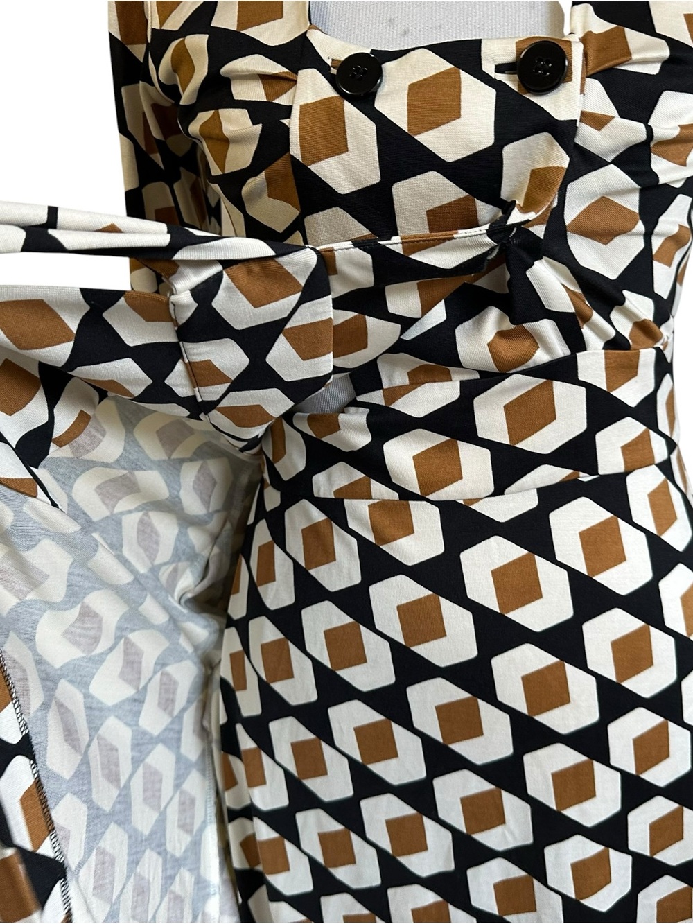 DIANE VON FURSTENBERG Womens Dutch Silk Double Breasted Wrap Dress Size 4 - Picture 9 of 15